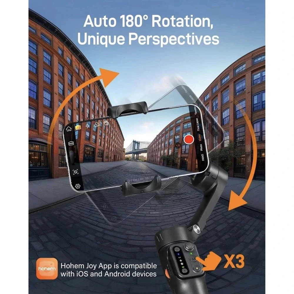 Hohem iSteady X3 SE  3-Axis Gimbal Handheld Stabilizer AI Face Follow for iPhone